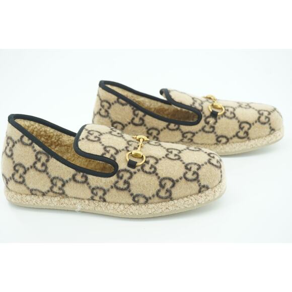 Gucci Fria Interlocking GG Horsebit Loafer Beige men dress shoe Wool Fur main image 9